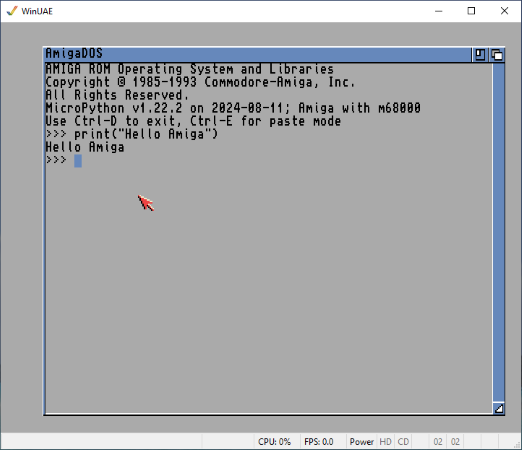 MicroPython on the Amiga