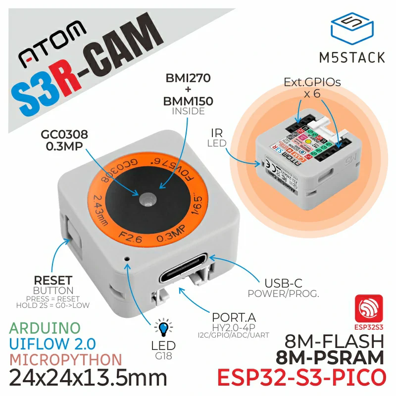 M5Stack AtomS3R-Cam