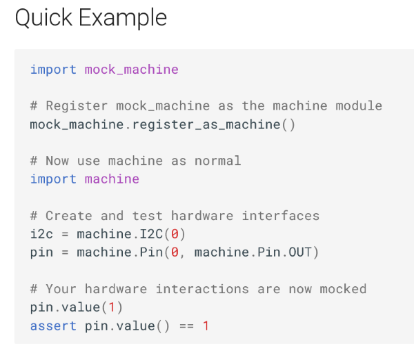 MicroPython Mock Machine